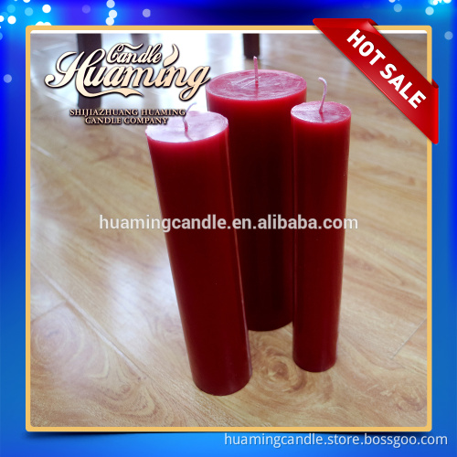 color red pillar candle